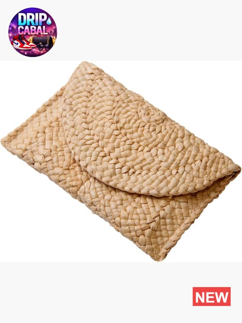 Straw Clutch Purse Woven Envelope Handbag Summer Beach